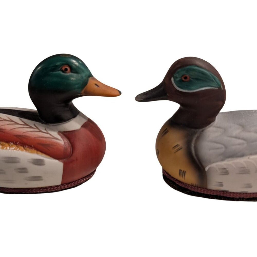 Vintage Jasco Mallard Duck Figurine Lint Brushes Hand Painted - Picture 5 of 10